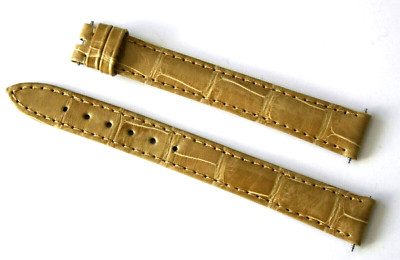 Chopard Damen Lederarmband Beige für Dornschließe Anstoß 14 mm NEU
