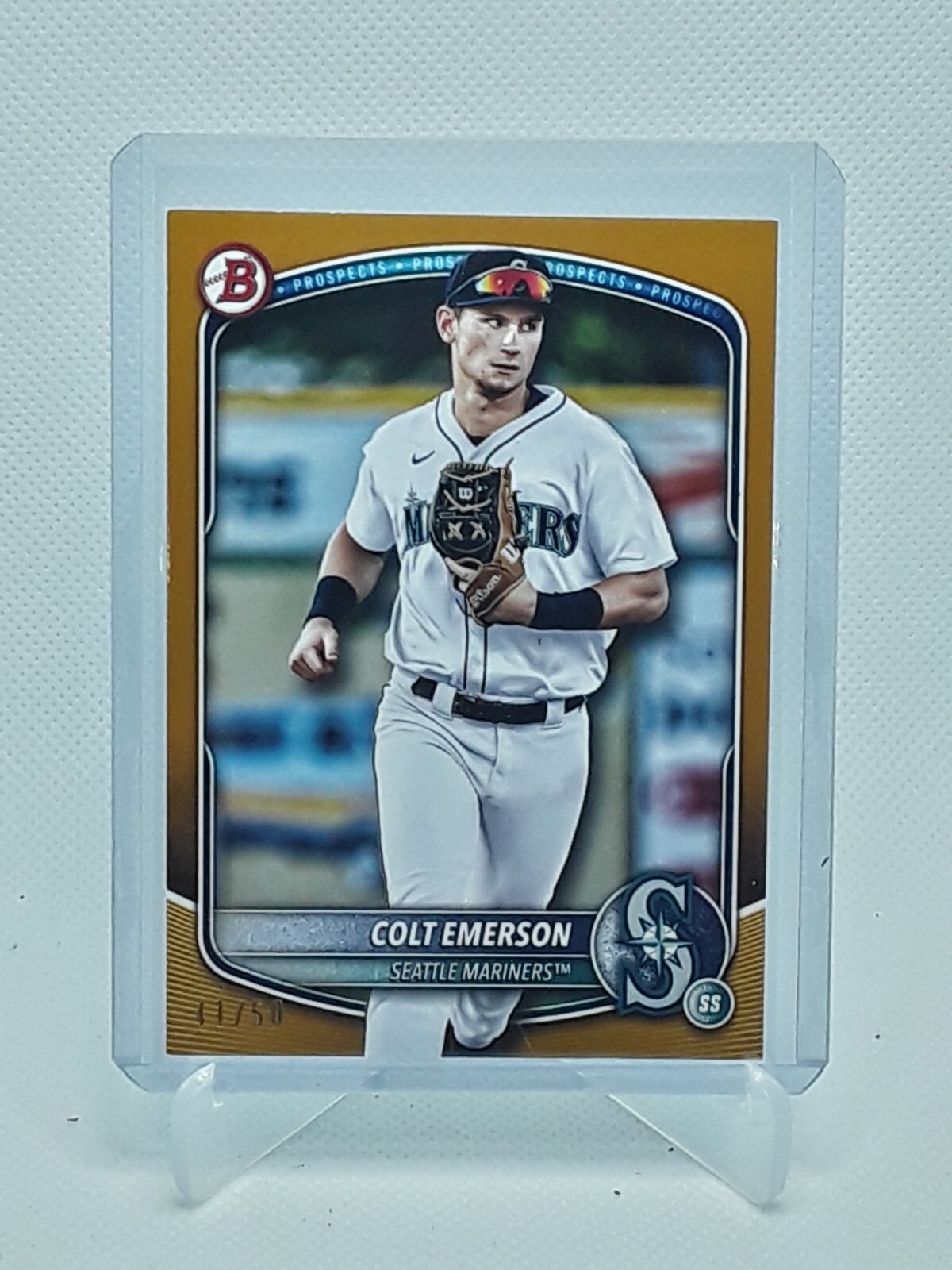 2025 Bowman Gold Colt Emerson #BP-17 Seattle Mariners Rookie Card /50