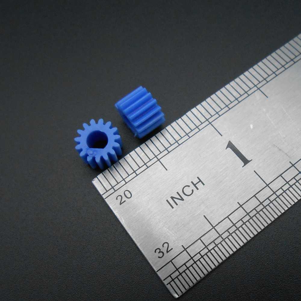 20Pc 0.5M 15 Teeth 15T 4D DShape Spindle Plastic Spur Gear Bore 4MM D