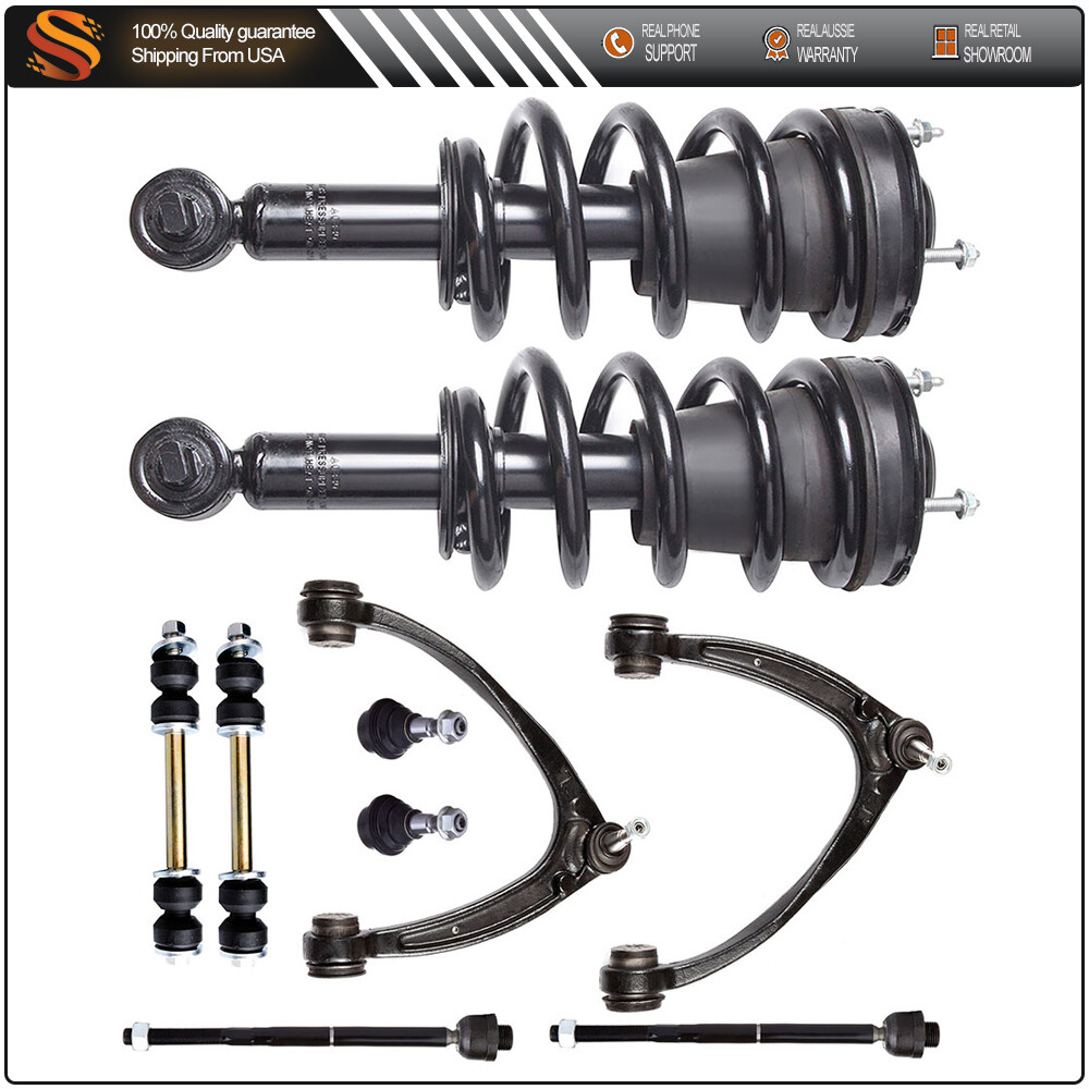 Front Strut Control Arms & Tie Rods for Chevy Silverado GMC Sierra 1500 Yukon Tahoe