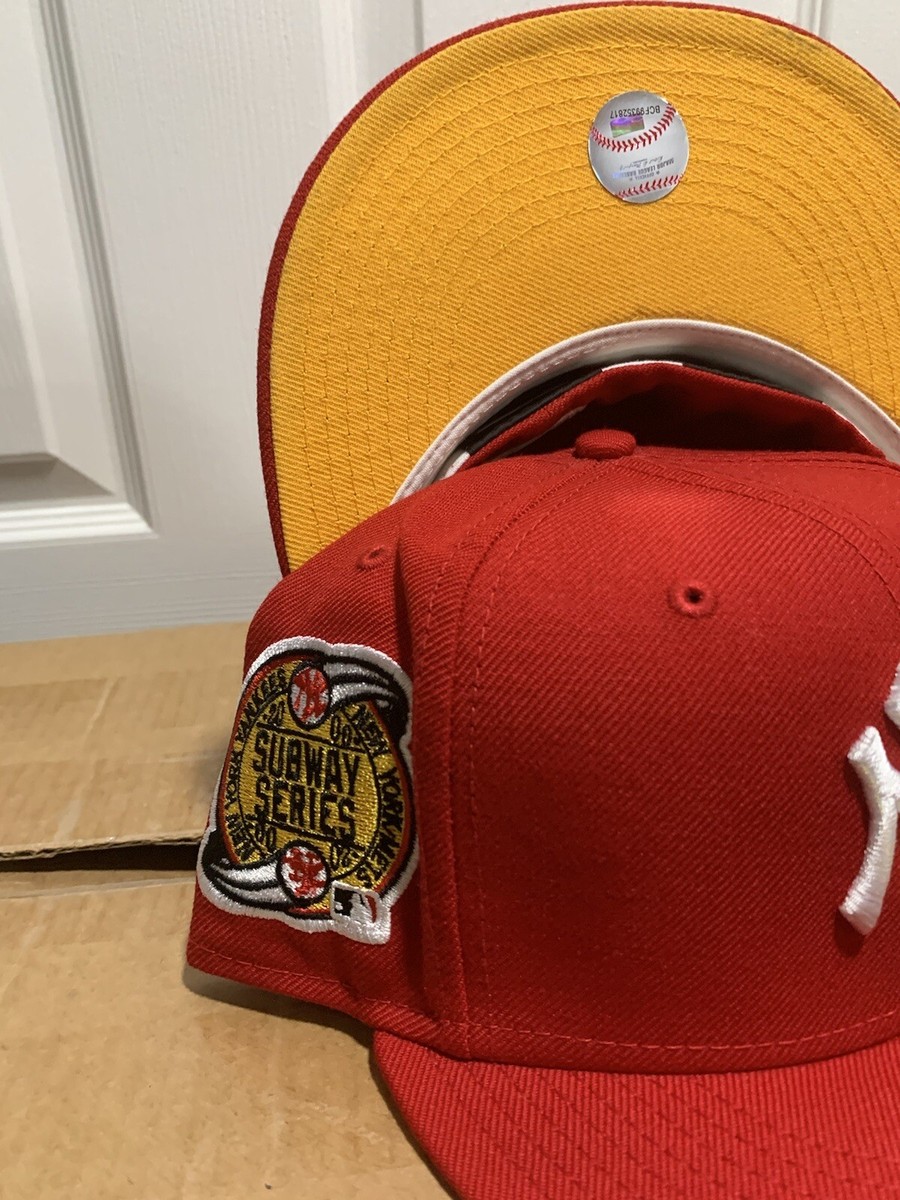 NEW ERA 59Fifty Fitted Hat CAP NEW YORK YANKEES RED HAT