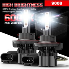For Ford F150 2004-2014 High Low Beam 6000K 2-Sides H13 9008 LED Headlight Bulb