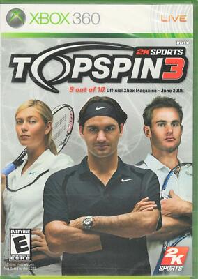 Top Spin 3 Xbox 360 (Brand New Factory Sealed US Version) Xbox 360