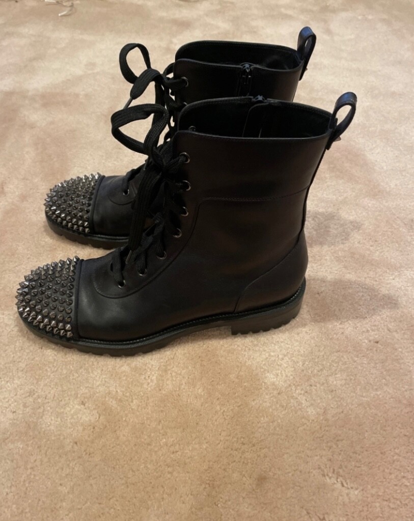 Christian Louboutin Black Moto Boots Women 41 | eBay