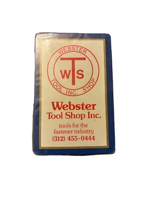 Webster Tool Shop Inc Sealed New Playing Cards Chicago
