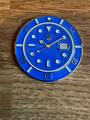 Submariner Bluesy hochwertiger Golfballmarker tatsächliche Uhrengröße