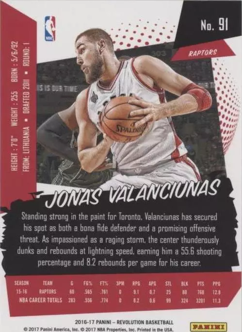 2016-17 Panini Revolution - Jonas Valanciunas #91
