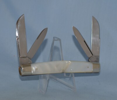 RARE VINTAGE HEN & ROOSTER MOTHER OF PEARL CONGRESS KNIFE ''VOSS'' ''NEAR MINT!!''