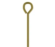 Eye Pin, 500 Antiqued Brass Plated Steel 1 1/4 Inches Long 21 Gauge Standard