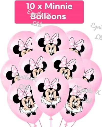 Globos de helio de calidad de fiesta de cumpleaños de látex de 12" Disney Minnie Mickey Mouse - Imagen 4 de 20