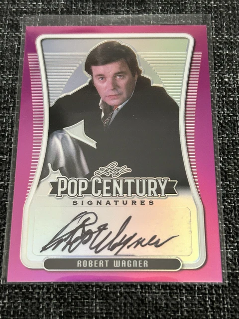 Robert Wagner 2020 Leaf Pop Century Pink Refractor Auto /15 Autograph SP Card