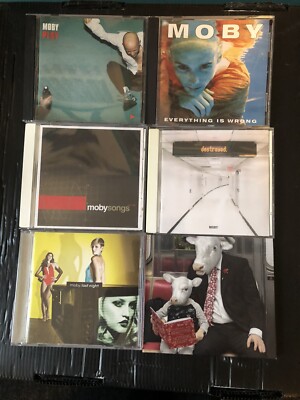 MOBY-LOT OF 6 CDs-Play, Everything, Songs, Destroyed, Last Night, Everything Was