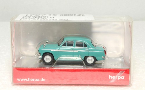 HERPA 023672-002 H0 1/87 MZMA Moskwitsch 403 gris verde RDA SIN USAR, EN CAJA | Zustand: New