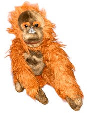 Vintage INT'L Chosun Ape Orangutan Plush Korea Realistic 16  Stuffed Animal Toy