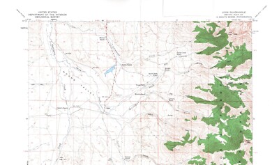 Jiggs Quadrangle Nevada 1959 Topo Map Vintage USGS 15 Minute Topographic