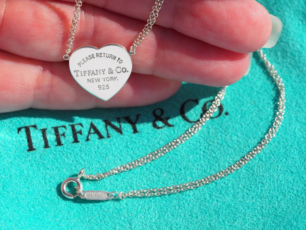 Return to Tiffany® Heart Tag Chain Link Necklace in Silver