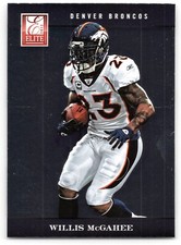 2012 Panini Elite 33 Willis McGahee    Denver Broncos Football Card