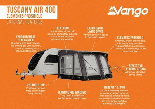 Toldo para caravana Vango Tuscany Air 400 Elements ProShield - Imagen 14 de 17