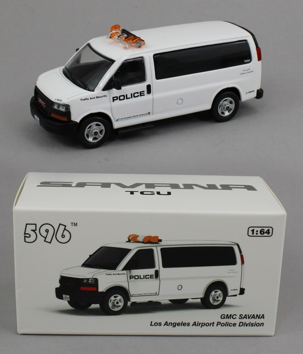 1:64 *596 DIECAST* Los Angeles Airport Police GMC SAVANA Van *NIB