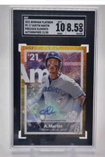 AUSTIN MARTIN 2021 BOWMAN PLATINUM PRECIOUS ELEMENTS AUTO #21/50 SGC 8.5