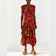 Farm Rio Red Forest Birds without Belt size M