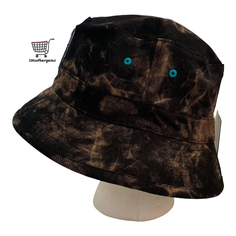 Mitchell & Ness Para hombres Talla L/XL Charlotte Hornets NBA Lavado Ácido Sombrero Cubo Nuevo Foto 3 de 4