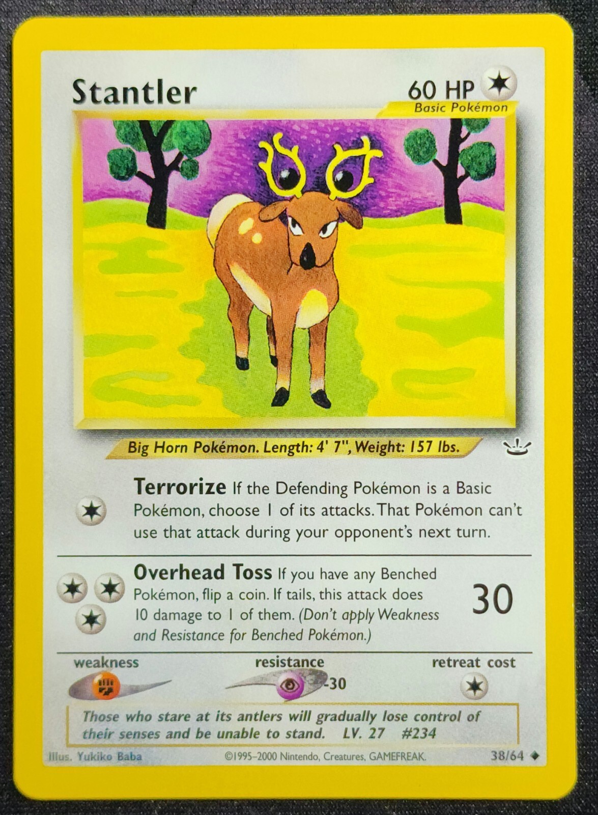 Stantler 38/64 Neo Revelation WOTC Pokemon Card  VIntage