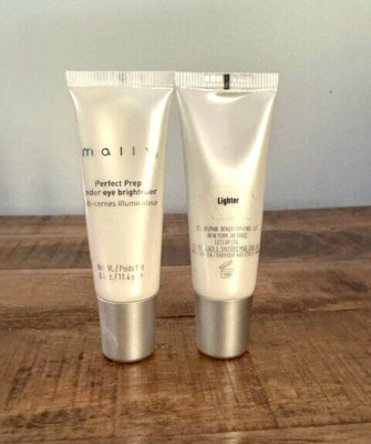 Lot of 2 MALLY Perfect Prep Under Eye Brightener ''Light'' NEW! 0.4 oz. each