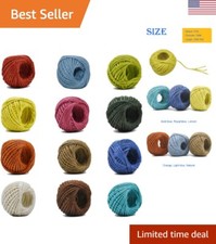 Jute Twine String - 12 Colors - 2mm 3 Ply - Artworks, DIY Crafts, Gift Wrapping