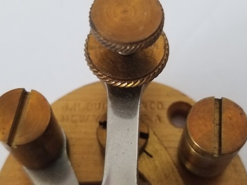 JH Bunnell Vintage Legless Steel Lever Straight Telegraph Key - Morse Code - Zdjęcie 14 z 18