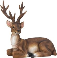 Hirschfigur liegend 29,5cm Winterdekoration Herbstdeko Weihnachten Dekoration
