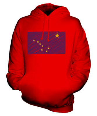 ALASKA STATE SCRIBBLE FLAGGE UNISEX KAPUZENPULLOVER TOP GESCHENK ALASKAN FUSSBALL