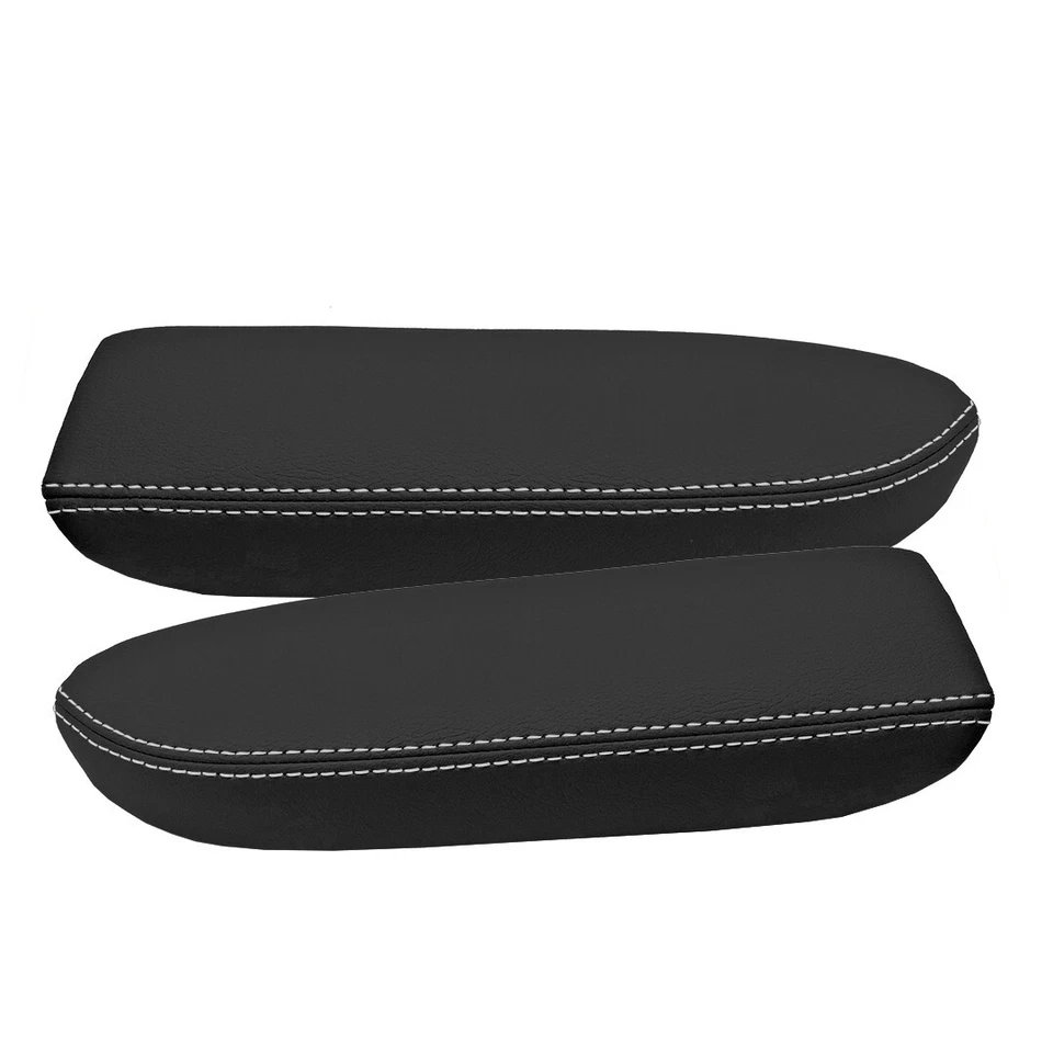 Se adapta a 03-07 Lexus GX 470 reposabrazos de cuero cubierta de panel de puerta puntada blanca Foto 2 de 4