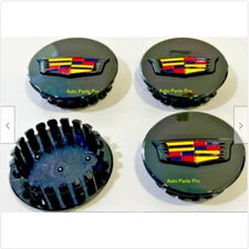 4X OF 2015-2020 ESCALADE ESV WHEEL CENTER CAP  CADILLAC COLOR CREST LOGO 67mm