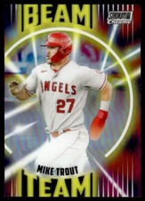 Mike Trout BEAM TEAM 2022 Topps Stadium Club Chrome #BT-6 Baseball Card Los