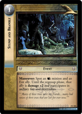 1x  Stump and Bramble - 4U101 - Foil Near Mint The Two Towers