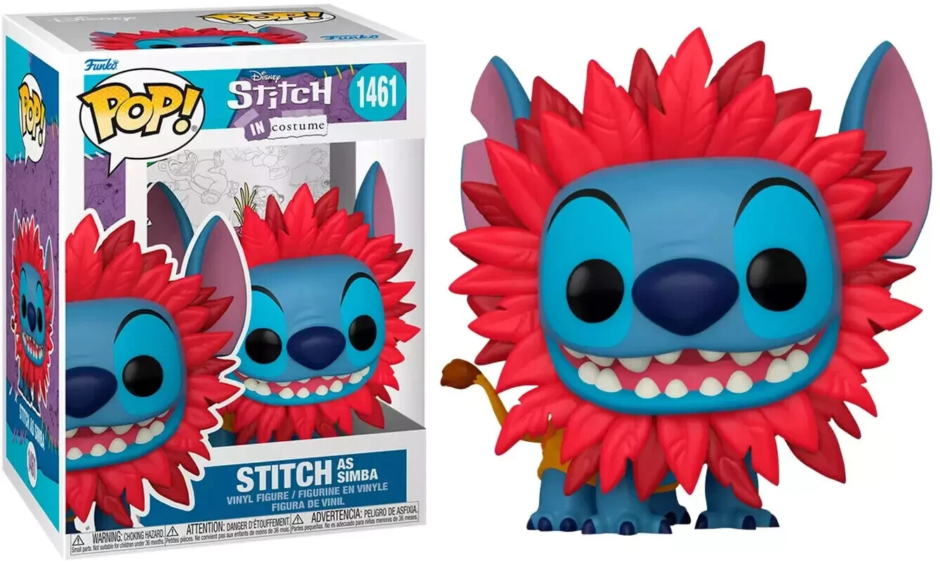 FUNKO DISNEY STITCH COSTUME STITCH AS SIMBA 1461 POP VINYL FIGURE