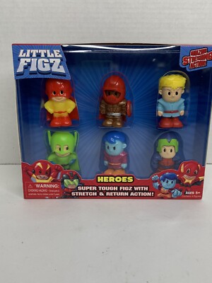 Little Figz Heros Series 1 Super Tough Figz With Stretch & Return Action. 