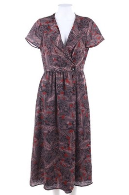 promod Kleid Midikleid Wickel L light taupe