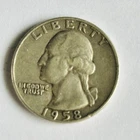1958-D Washington Quarter 90% Silver VF     HI25D