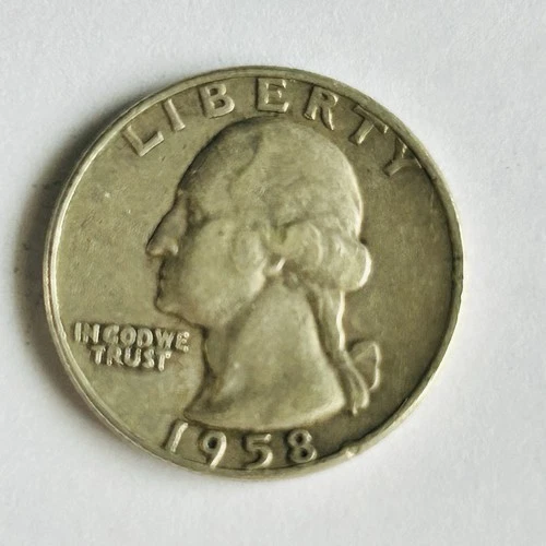 1958-D Washington Quarter 90% Silver VF     HI25D