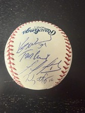 Balón de béisbol 2010 Cleveland Indians Team firmado OML Guardians MLB