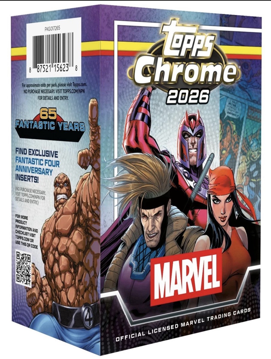 2026 TOPPS CHROME MARVEL COMICS VALUE BLASTER BOX (32 Cards) New