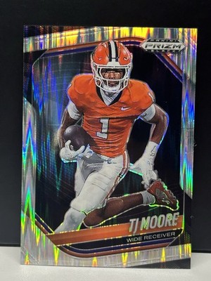 T.J. Moore 2025 Panini Prizm Black Skewed SP #/249 #162