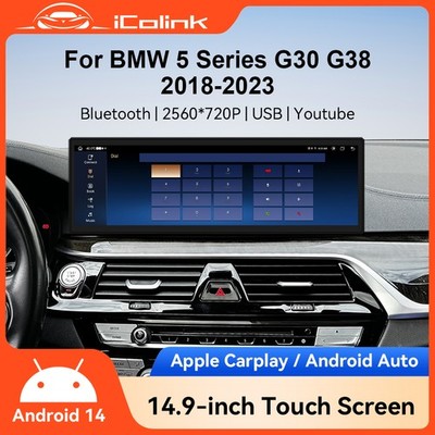 Android 14 Autotadio mit CarPlay für BMW G30/G31 EVO 4G+64GB 14,9'' Navi GPS SWC