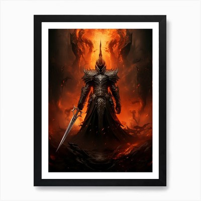 Dark Knight 1 Kunstdruck gerahmt Wandbild Poster Leinwanddruck Bild
