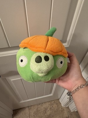 RARE Angry Birds Seasons Halloween  Pumpkin Hat Pig Plush 2011 Commonwealth