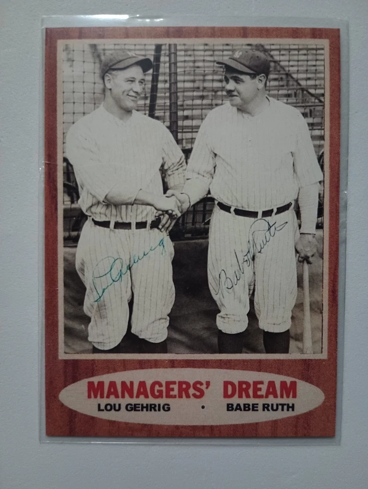 Managers Dream Lou Gehrig/Babe Ruth Card #18 - Image 3 of 4