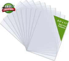 8 5 11 Hard Plastic Sheet Protectors Rigid Print Protectors Clea