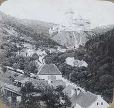 Carlstein Castle Near Prague, Bohemia, c1920s Magic Lantern Glass Slide